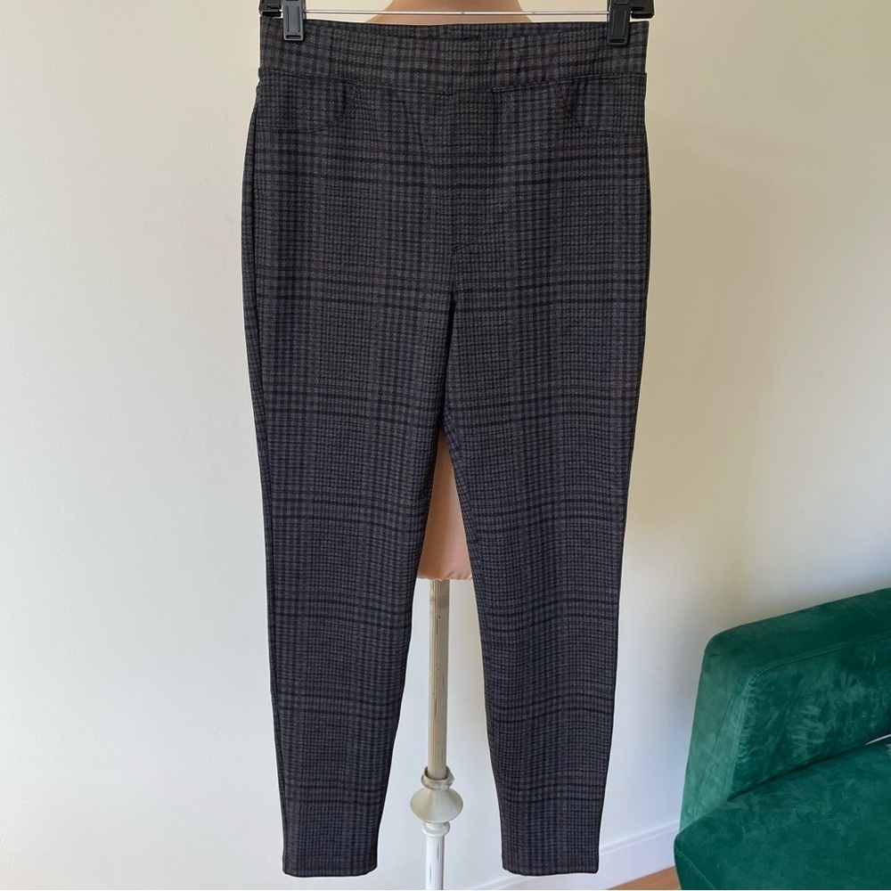SANCTUARY X ANTHROPOLOGIE Runway High Rise Houndstooth Gray Legging Pants EUC S